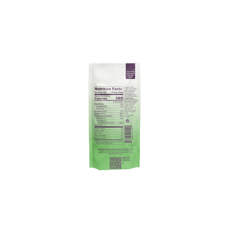 tailwind nutrition high carb fuel ginger lime back